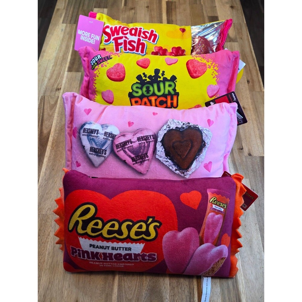 iscream Candy Plush Pillow Variety Hershey Reese Sour Patch Swedish Fish Bundle4